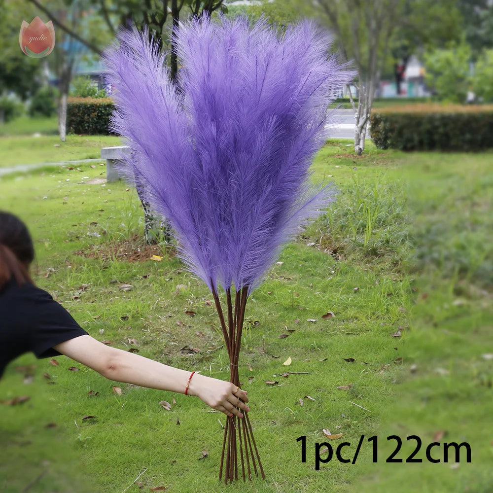 1PCs Artificial Pampas Grass Plant for Home Decor Artificial Flowers