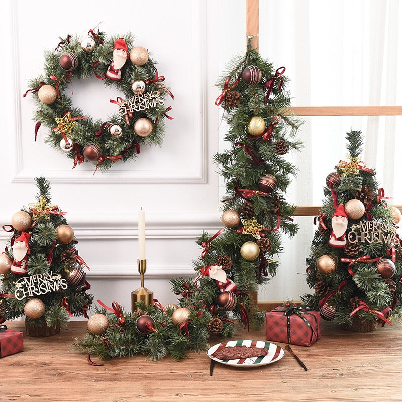 135cm Christmas Rattan Encryption With Pine Cones Christmas Ornaments