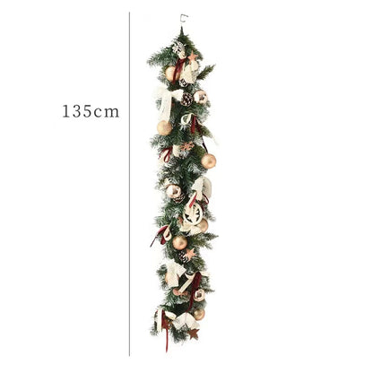 135cm Christmas Rattan Encryption With Pine Cones Christmas Ornaments